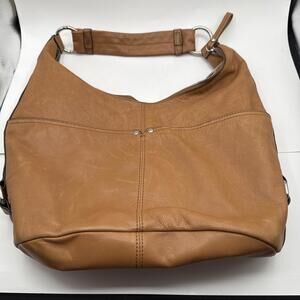 Danier Genuine Leather Long Shoulder Straps Handbag/Shoulder Bag In Black